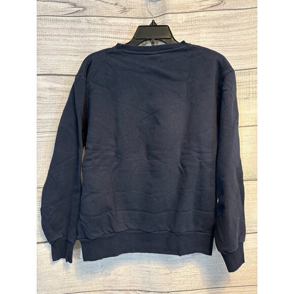 Ellesse Mens Navy Blue Textured Crewneck Sweatshirt M - Picture 4 of 4